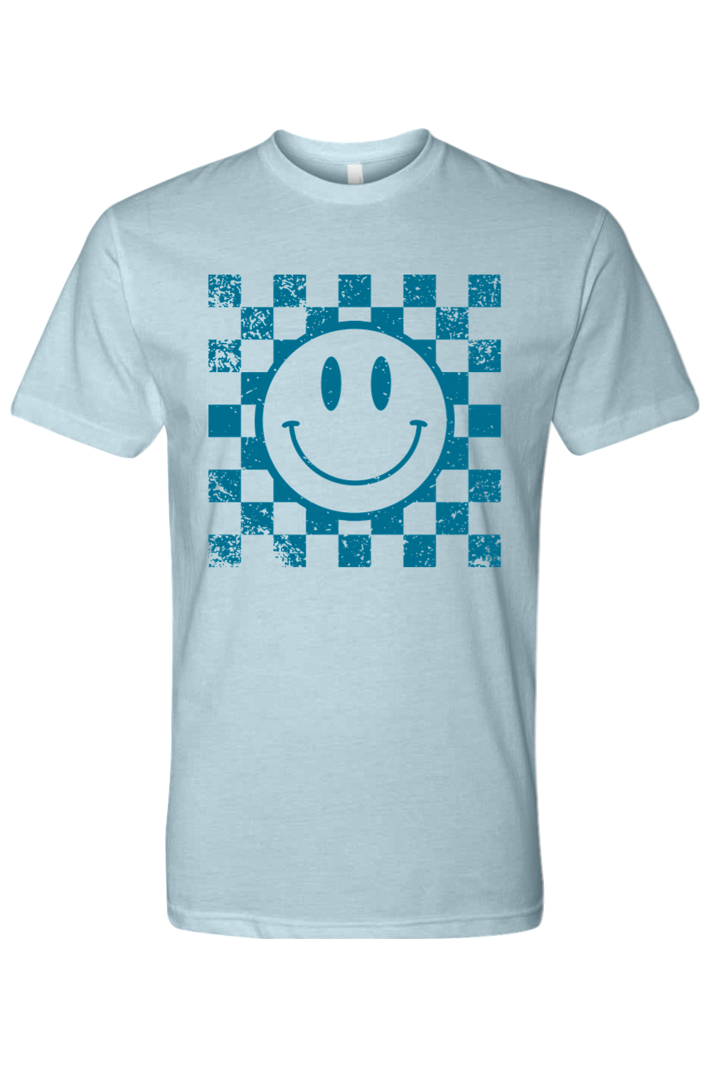 Smiley With Checkered Background T-Shirt