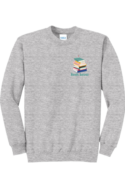 Book Lover Stacked Books Crewneck Sweatshirt