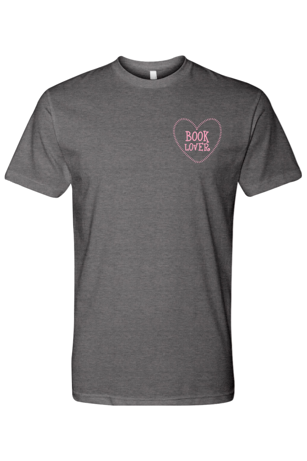 Book Lover Dashed Heart T-Shirt