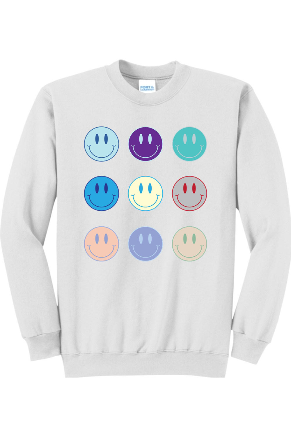 Multiple Smileys Crewneck Sweatshirt